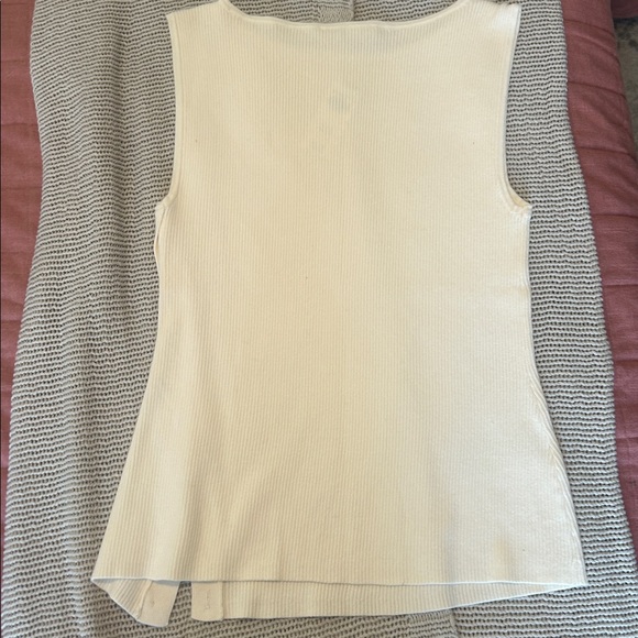 Abercrombie & Fitch Cream Button-Detail Tank Top - Picture 4 of 5